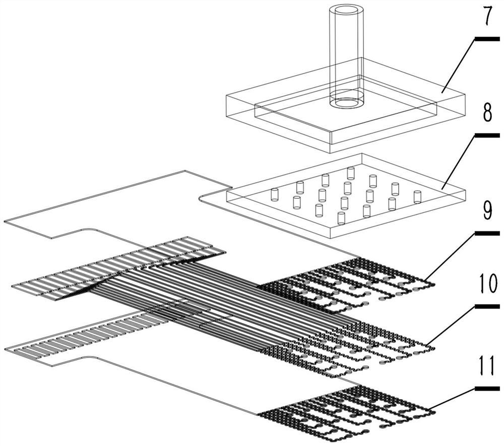 Extensible flexible electrode transfer method based on elastic seal containing fluid channel