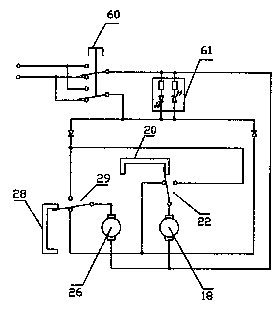 Automatic charging device for recessed electric rails of electric vehicle driven on highway
