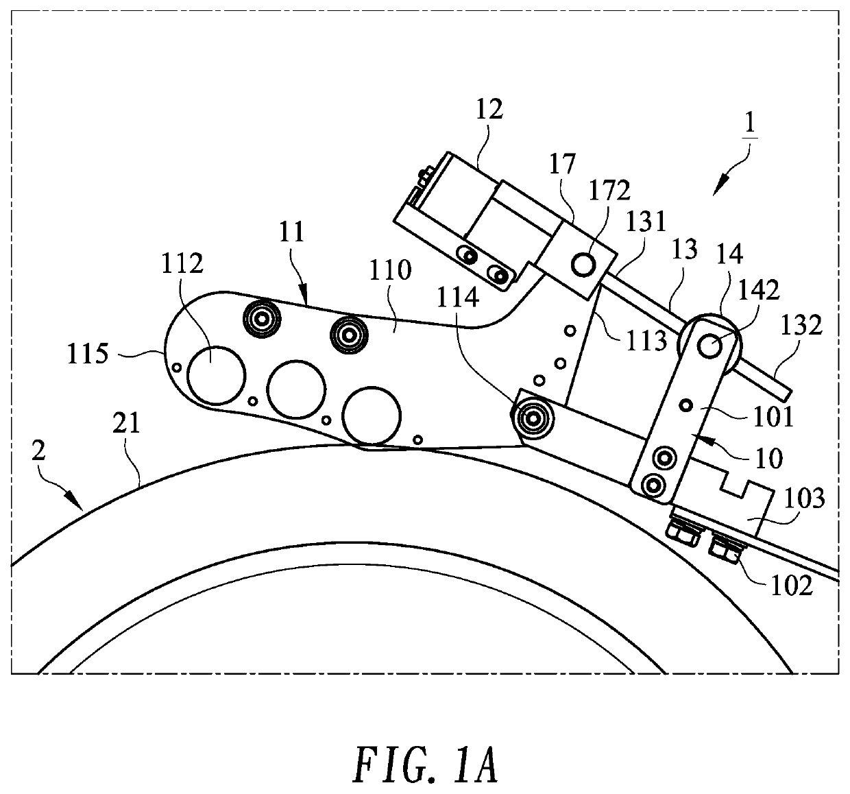 Resistance regulating device for wheel of training machine