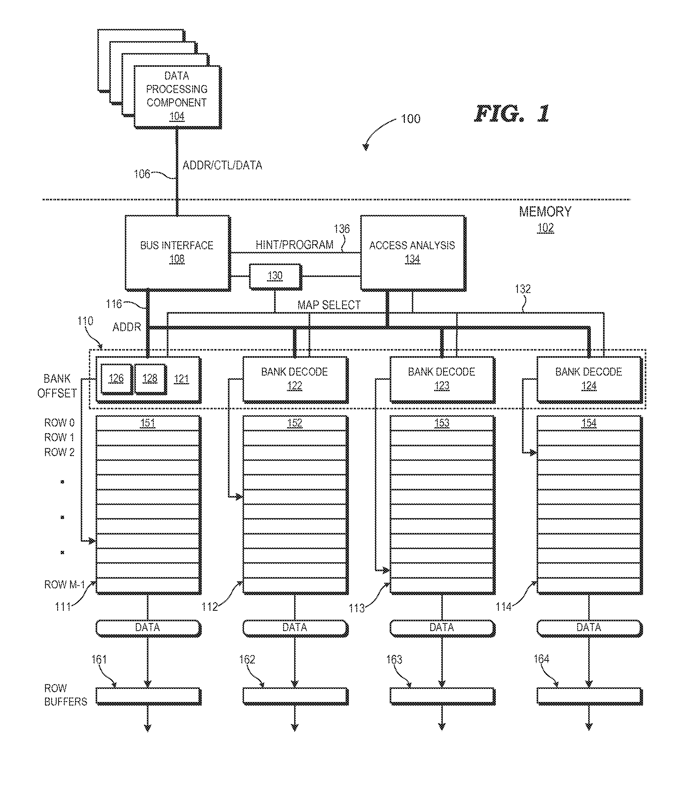 Programmable physical address mapping for memory