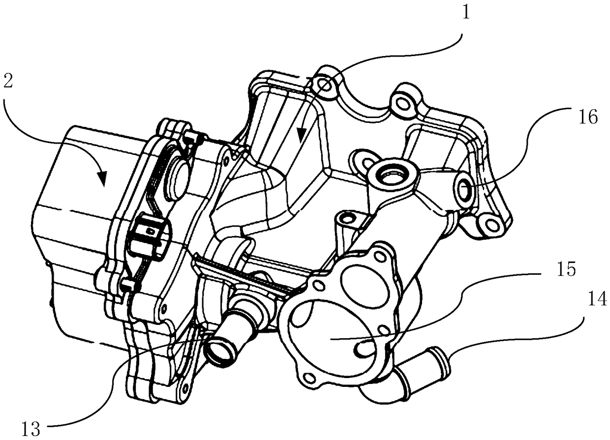 Engine electric water pump and vehicle having same