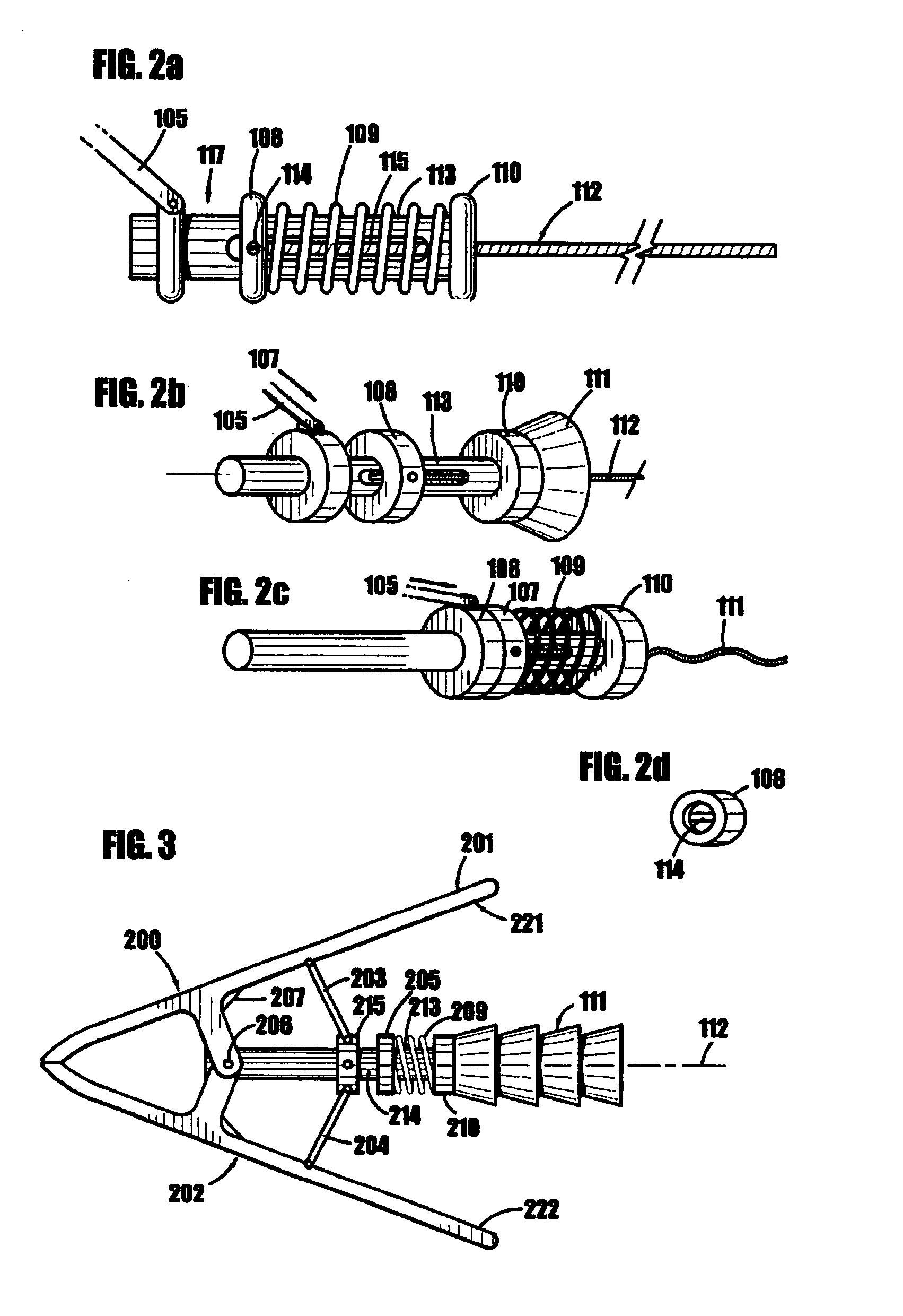 Clamping device with flexible arm