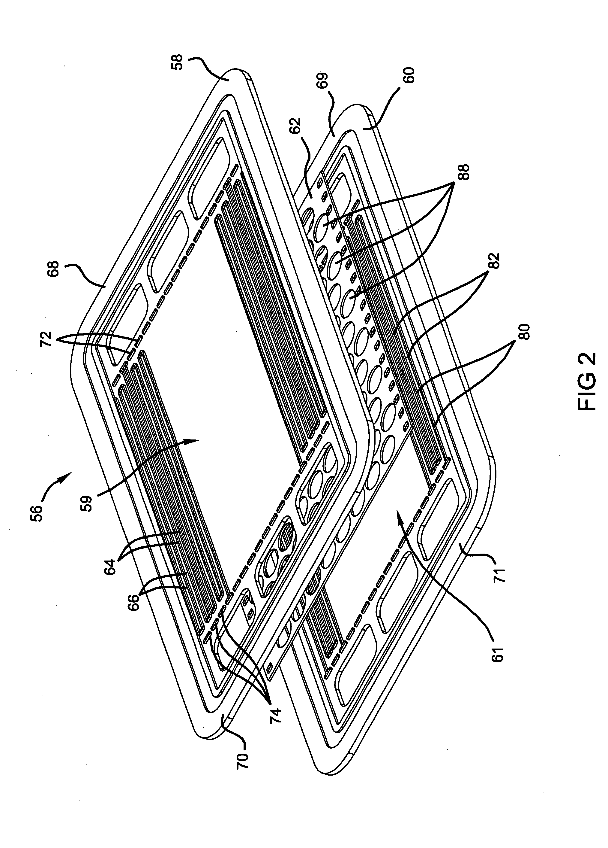 Electrically conductive element treated for use in a fuel cell