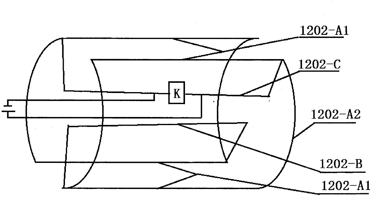 Cylinder type series-connection line direct-current monopole motor