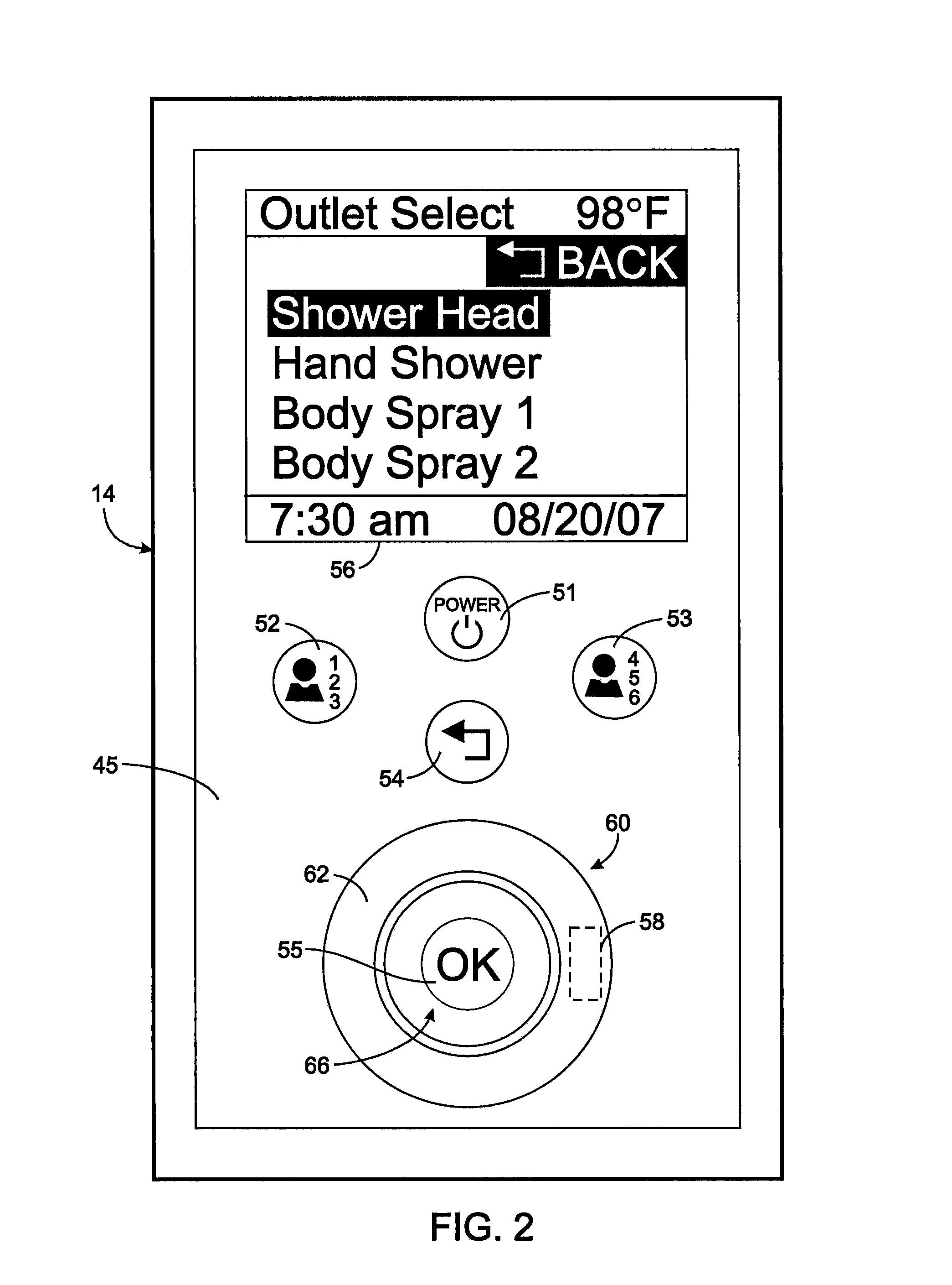 User interface for controlling a bathroom plumbing fixture