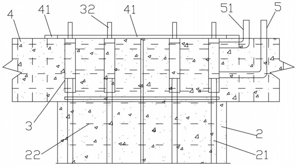 Prefabricated column and cast-in-place concrete structure sleeve inverted insertion type one-time grouting construction method