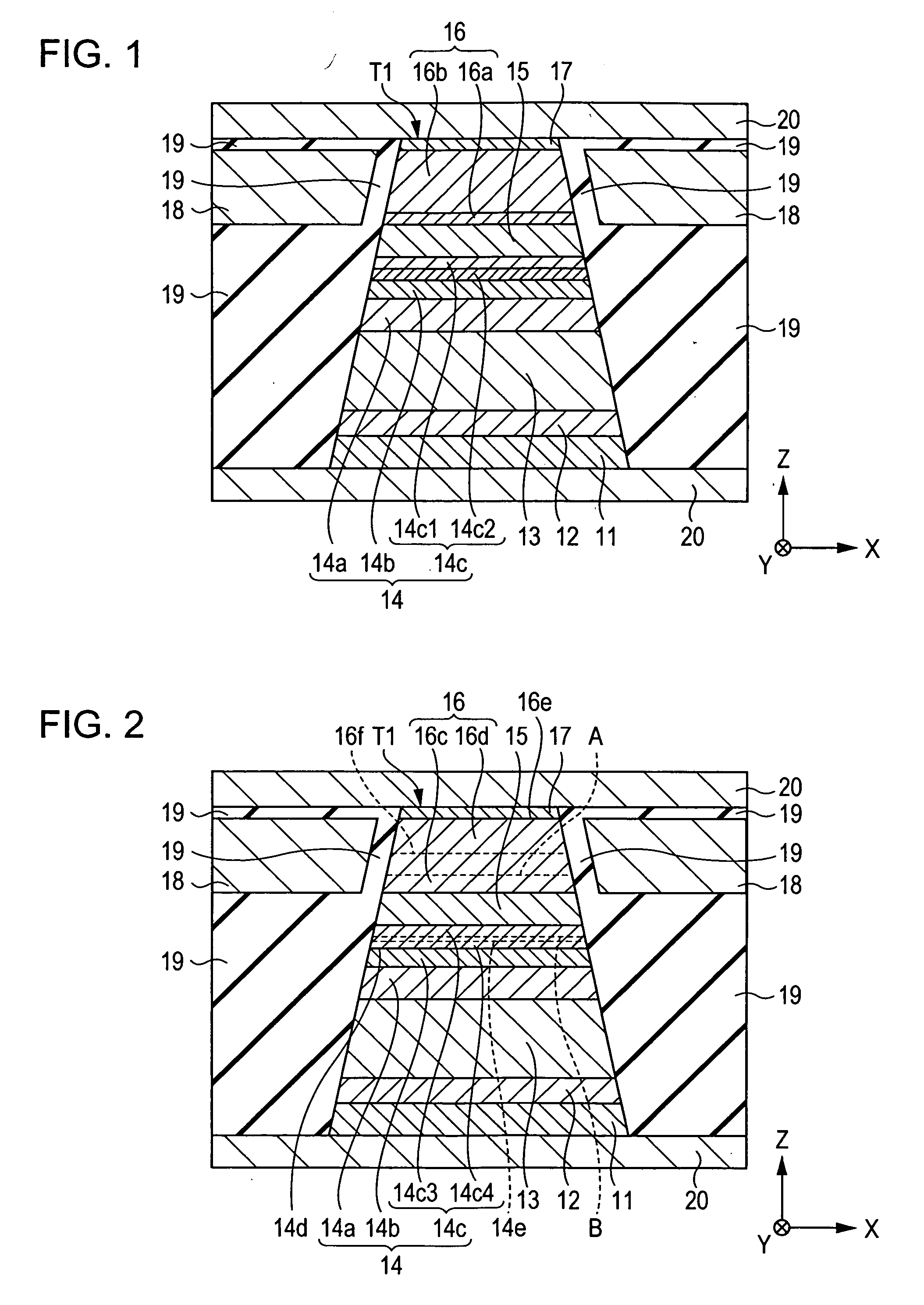 Magnetic sensing element including free layer having gradient composition and method for manufacturing the same