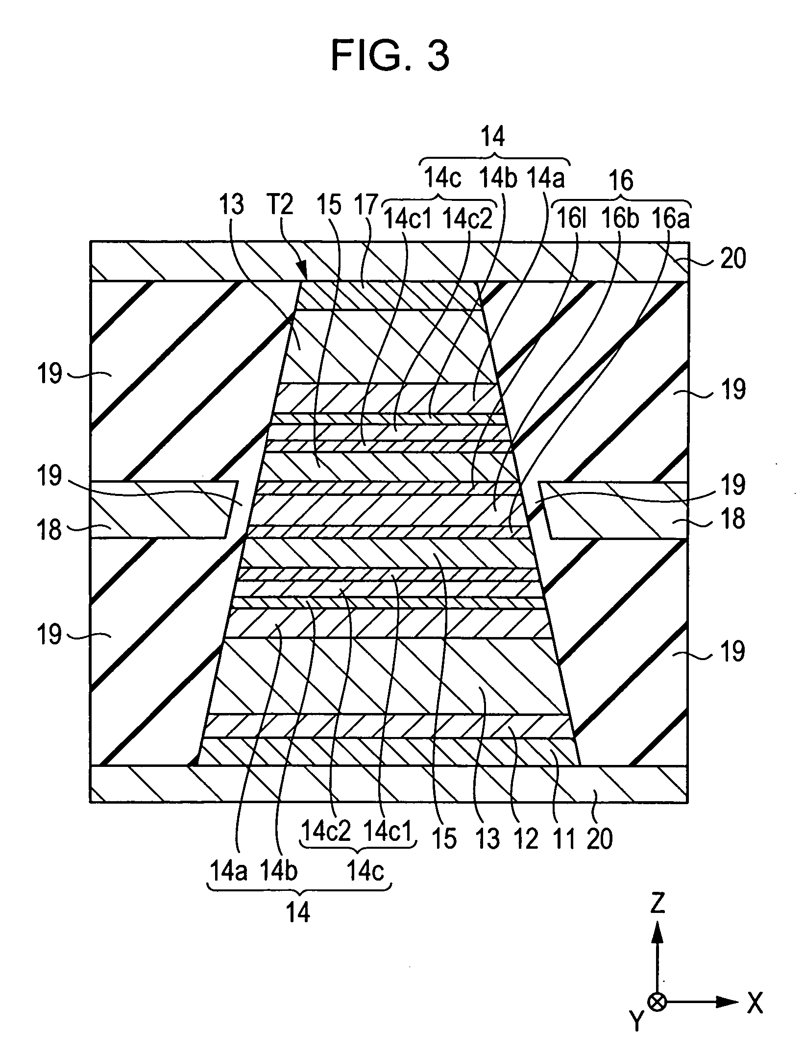 Magnetic sensing element including free layer having gradient composition and method for manufacturing the same