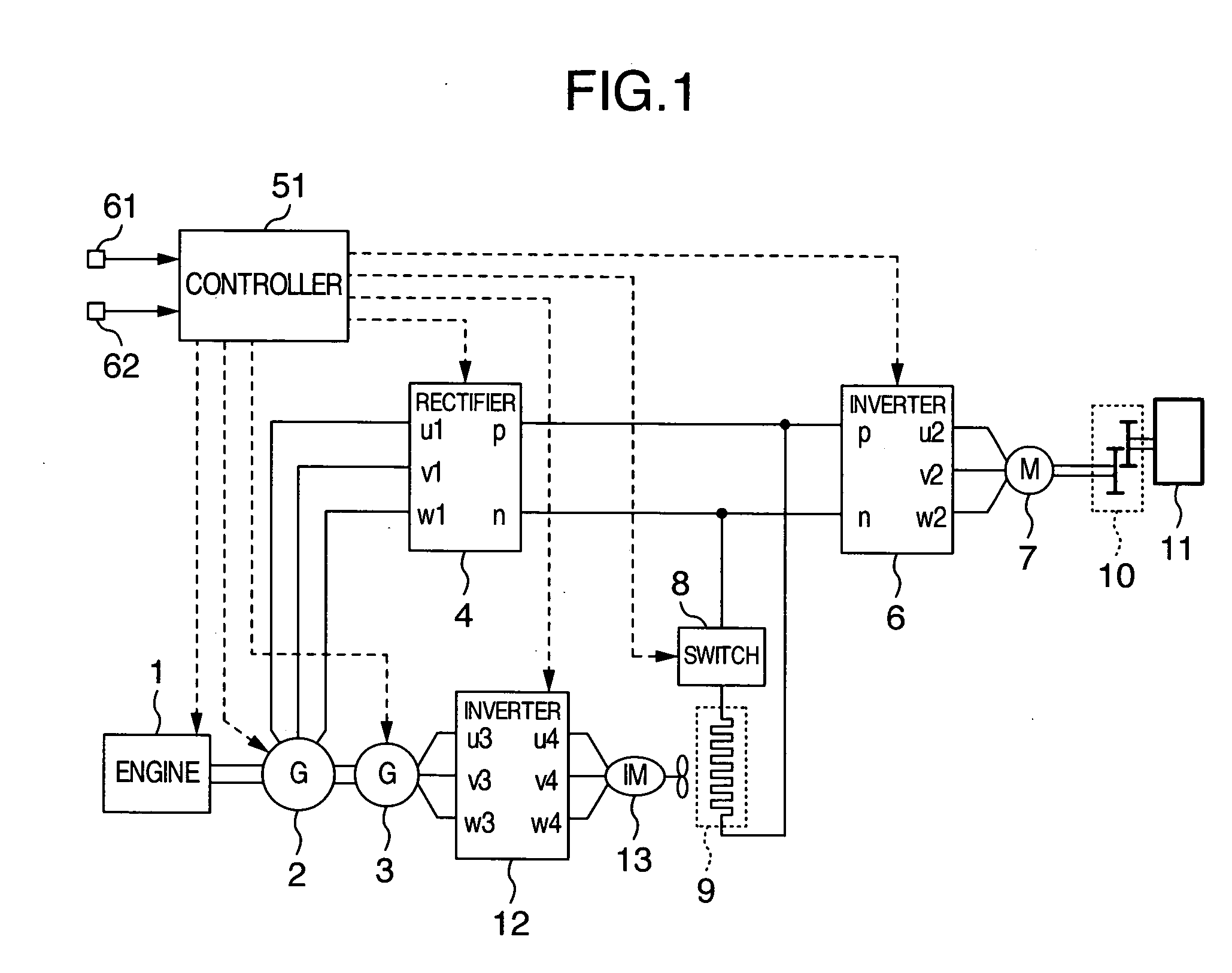 Electric drive system for vehicle, electric control system for vehicle, electric drive method for vehicle