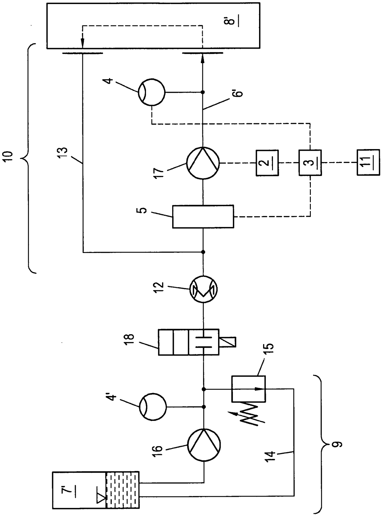 Method and device for operating a pump