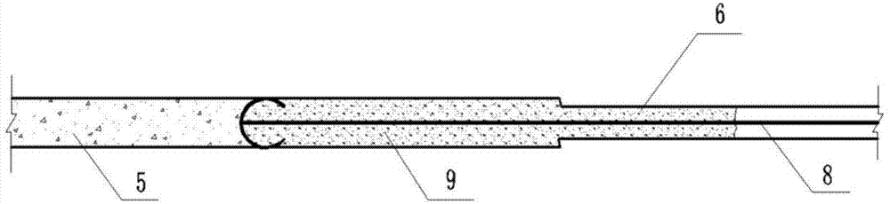 Method for connecting rigid body and flexible body of dam foundation of reservoir