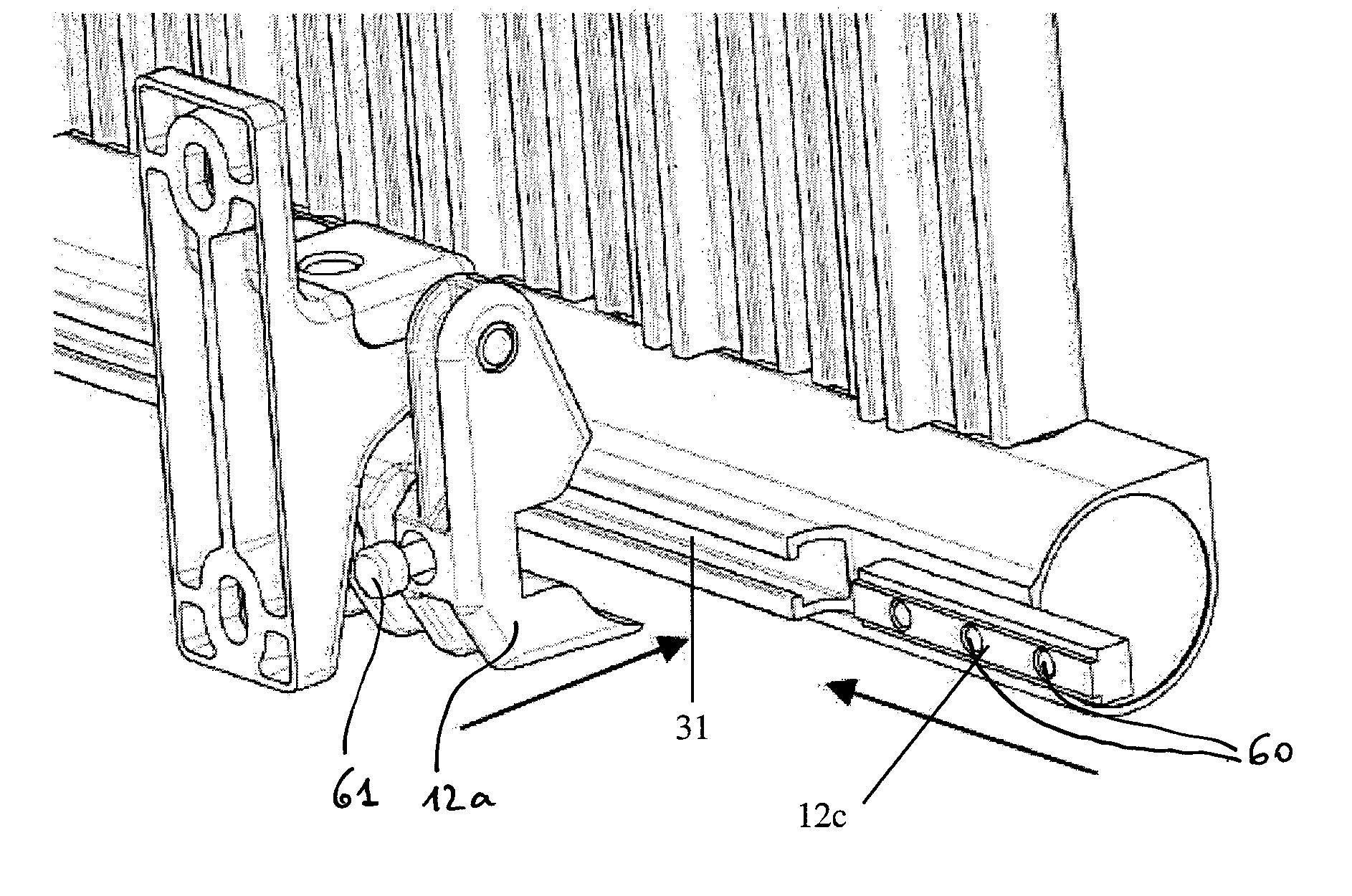 Radiator fastening system for hinge support