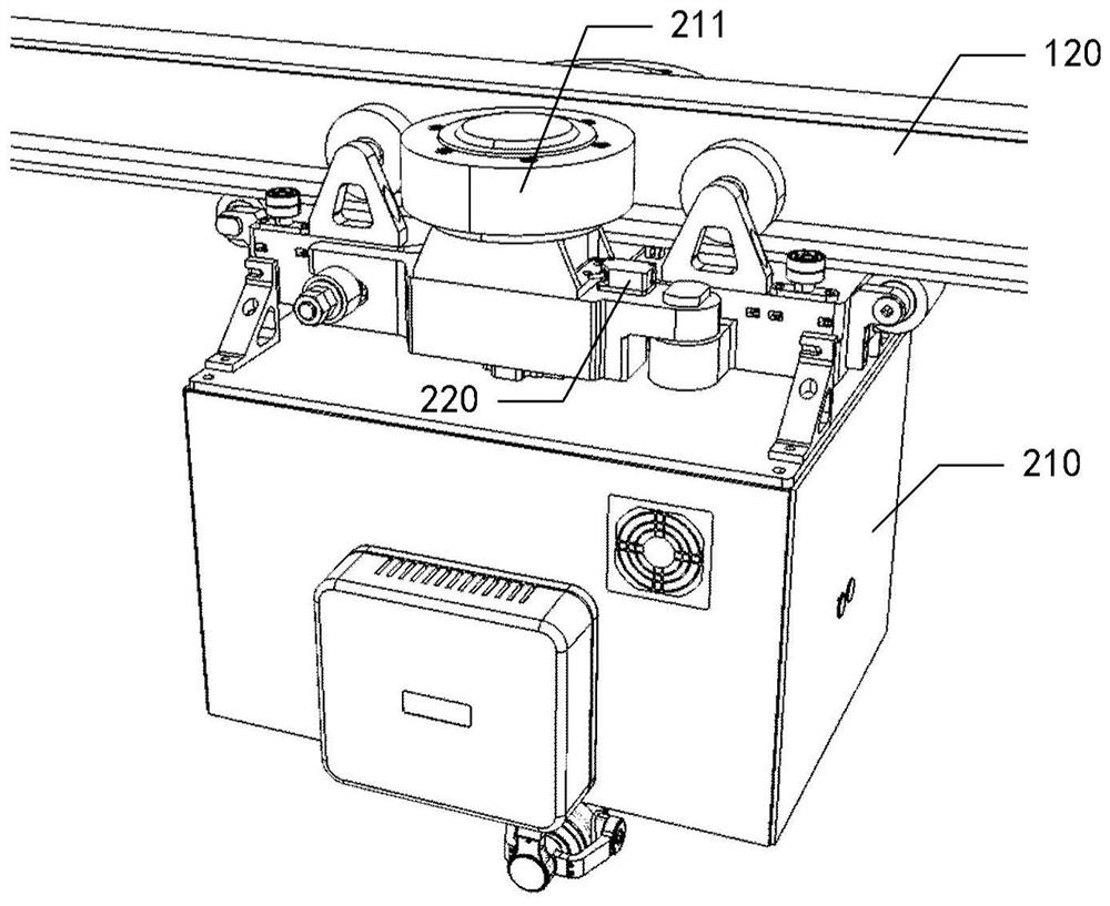 Motion equipment, positioning method, track set and motion system