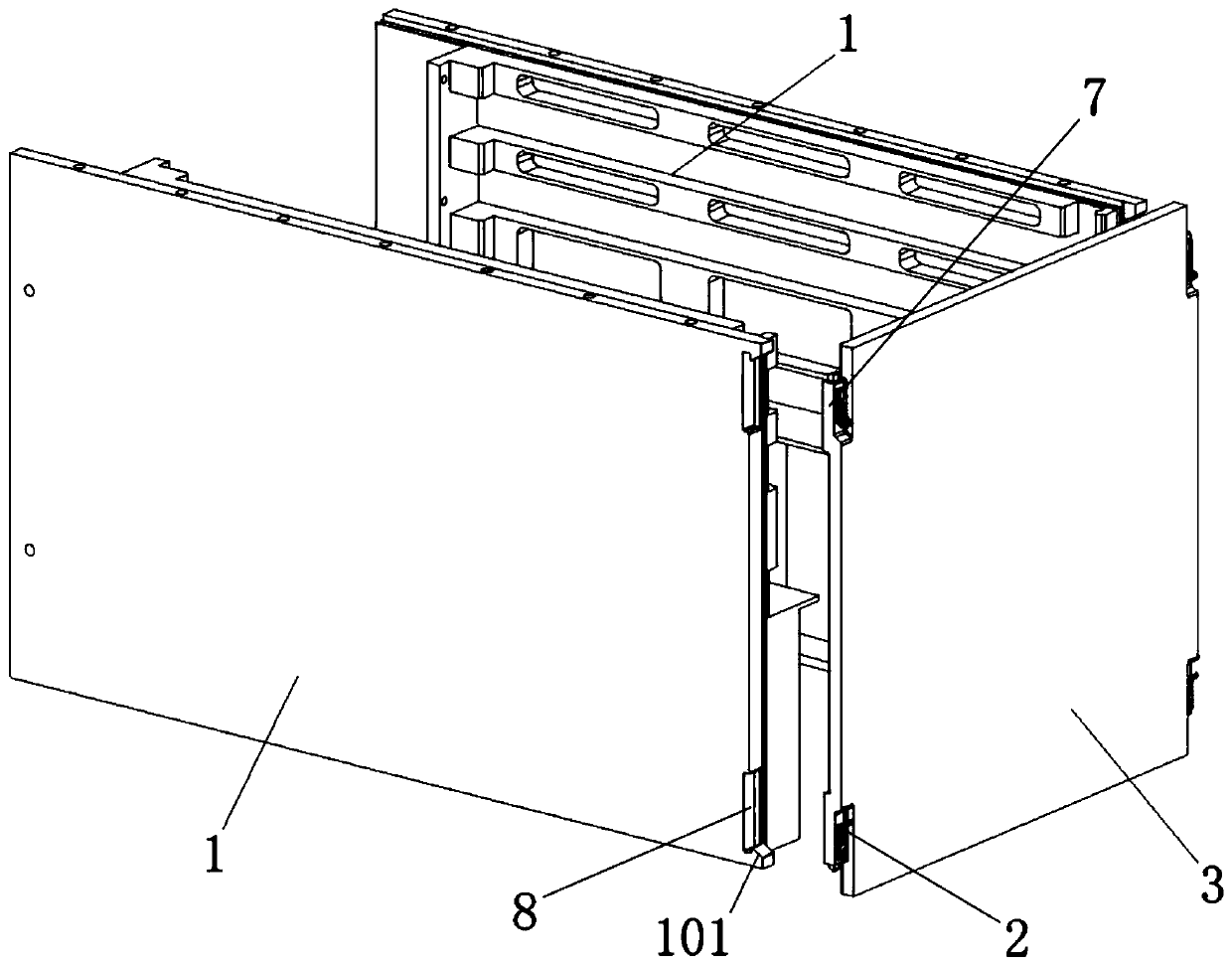 Quickly-dismountable-and-mountable case cover plate structure
