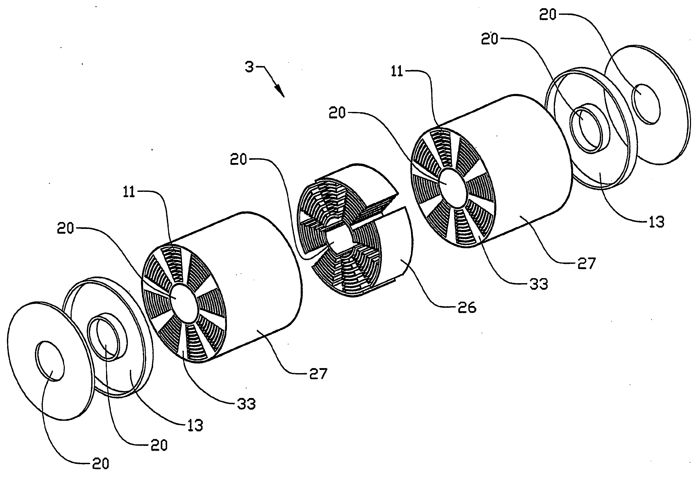 Device for treatment of a gas flow