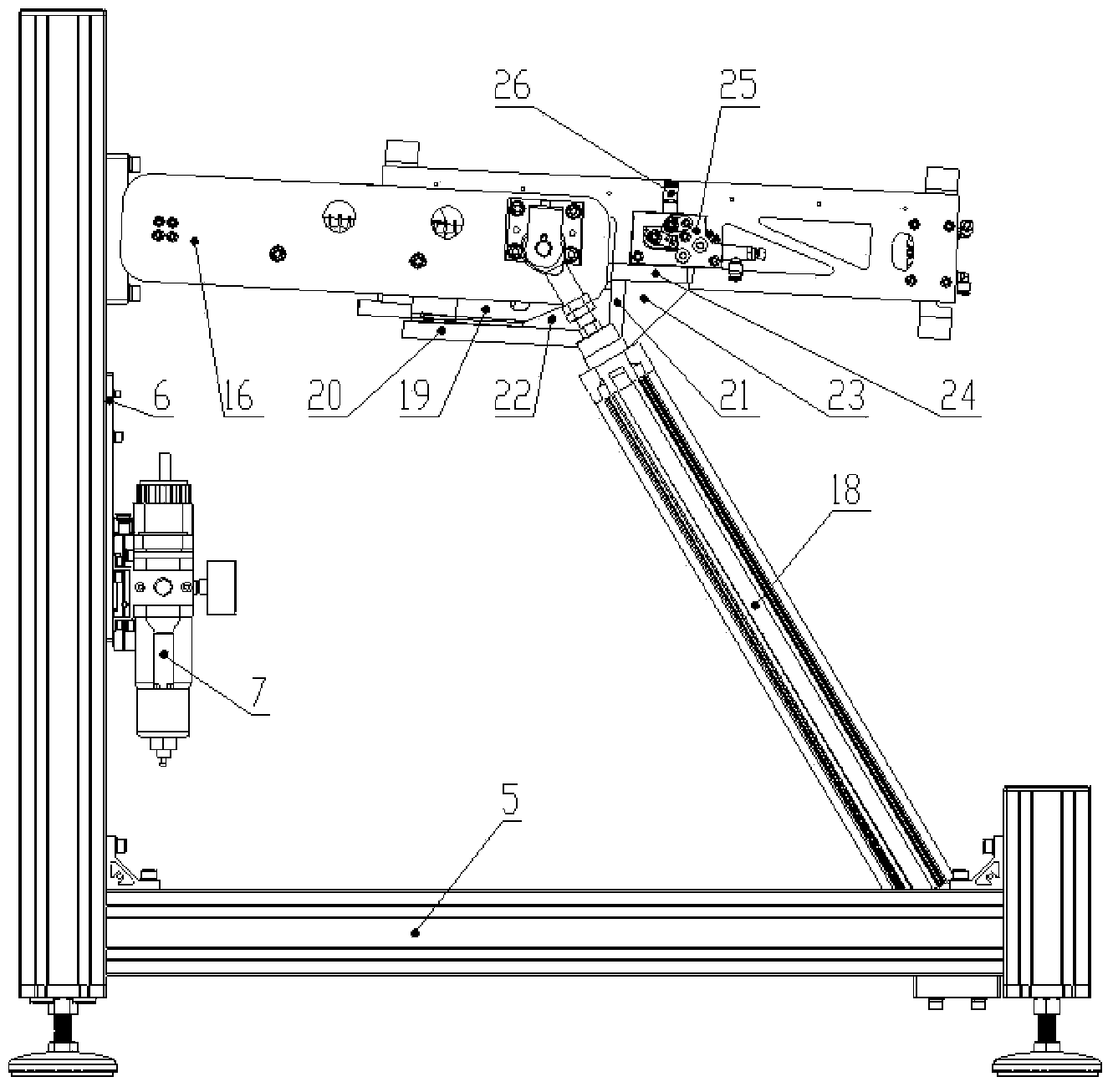 Turnover mechanism used for transmission line