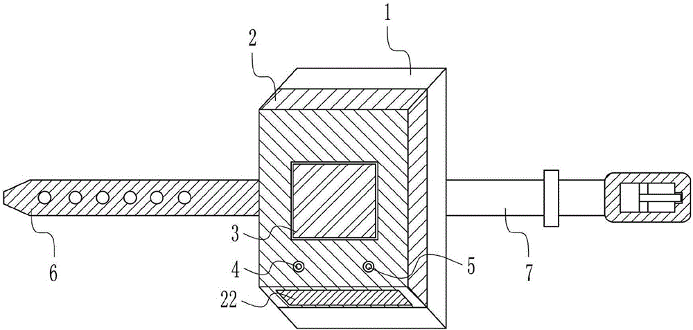 Mounting shell of wrist type bar code identifying and reading device