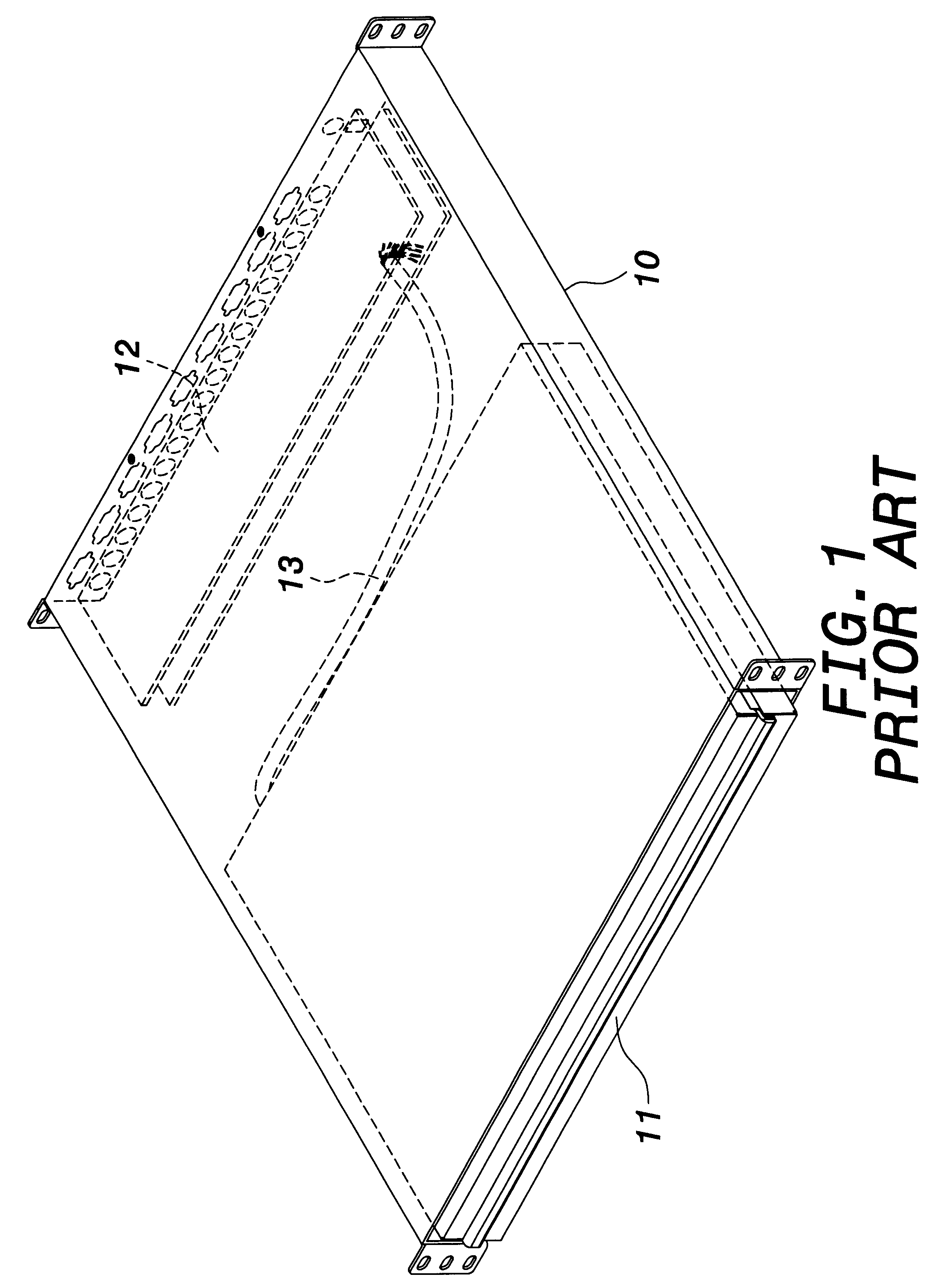 Retaining structure for industrial console