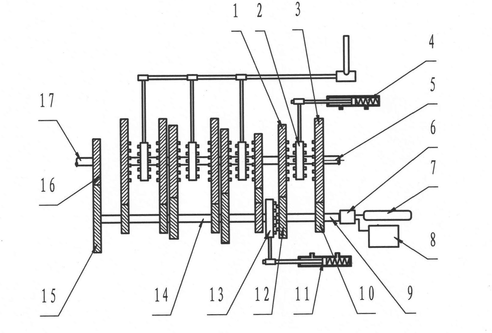 Idling-energy-recoverable hydraulic hybrid electric vehicle gearbox