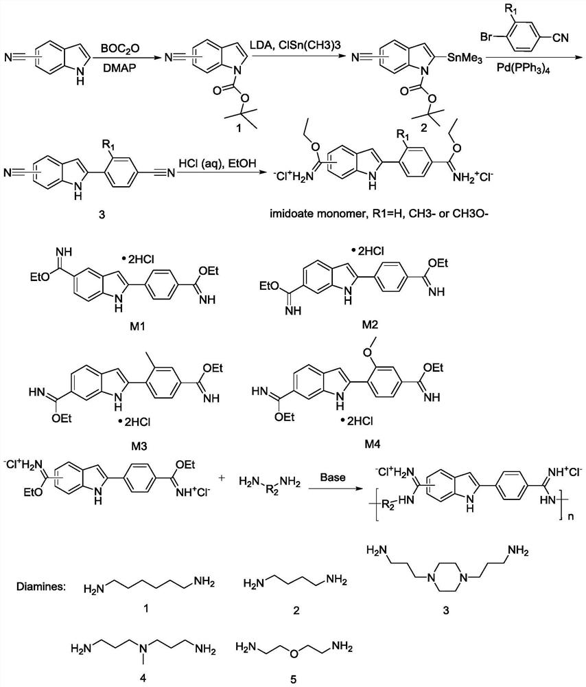 Anti-drug-resistance antibacterial amidine oligomer as well as preparation method and application thereof