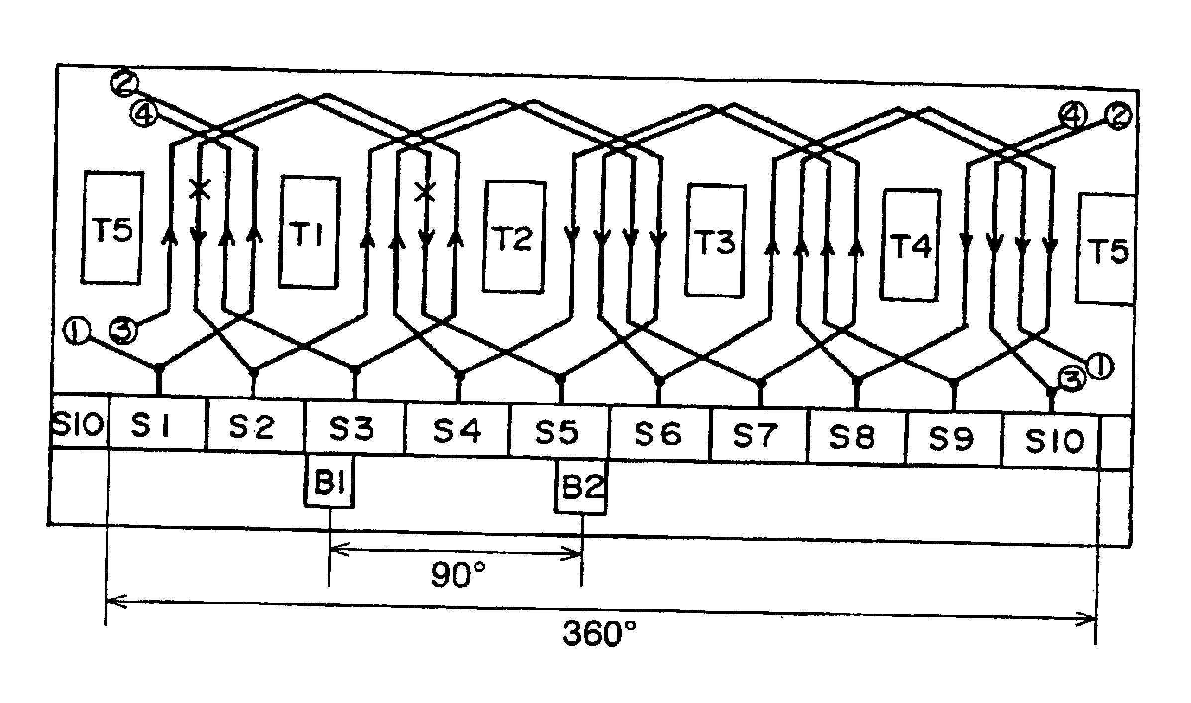 Motor with brush and commutator, and electric apparatus using the same motor