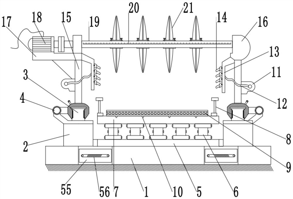 A device and method for cutting strips of equal specifications for rock wool belt processing