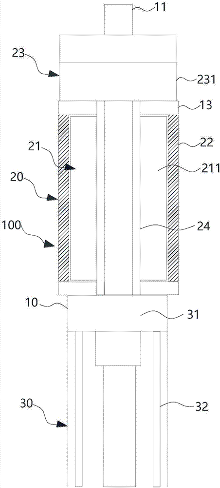 Under-hole in-situ three-dimensional static load-vertical side friction force testing device for rock and earth mass