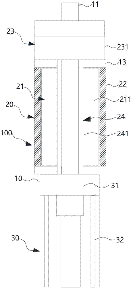 Under-hole in-situ three-dimensional static load-vertical side friction force testing device for rock and earth mass