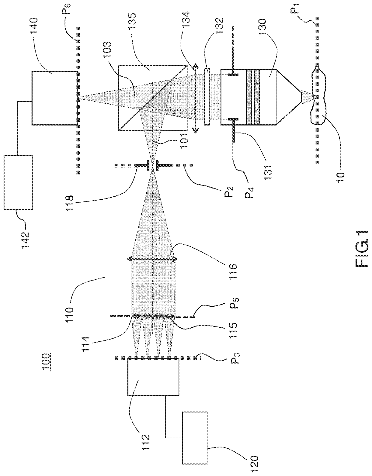 Device for wavefront analysis and microscopic imaging systems comprising such analysis devices