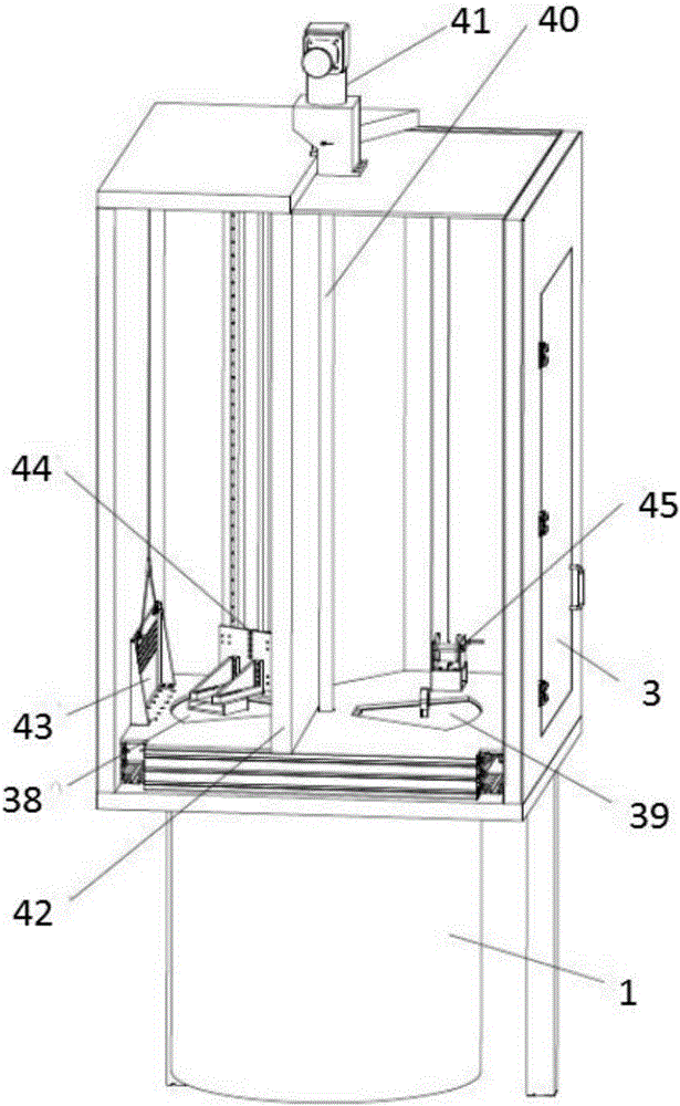 Automatic storage and taking device for biological samples