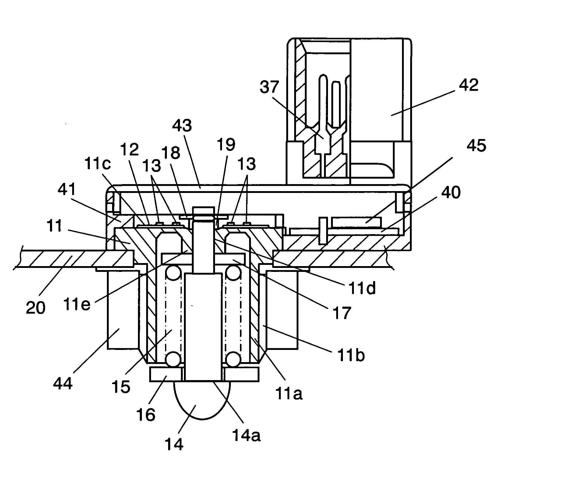 Pedaling force sensor and pedaling force detection device using the sensor