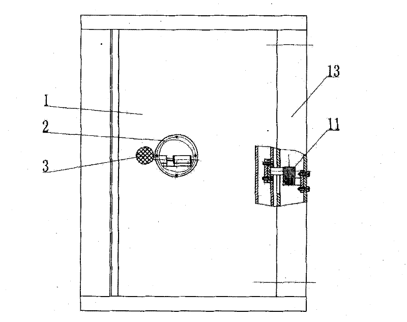 Automatic isolating door for poison gas generated after gas explosion of mine