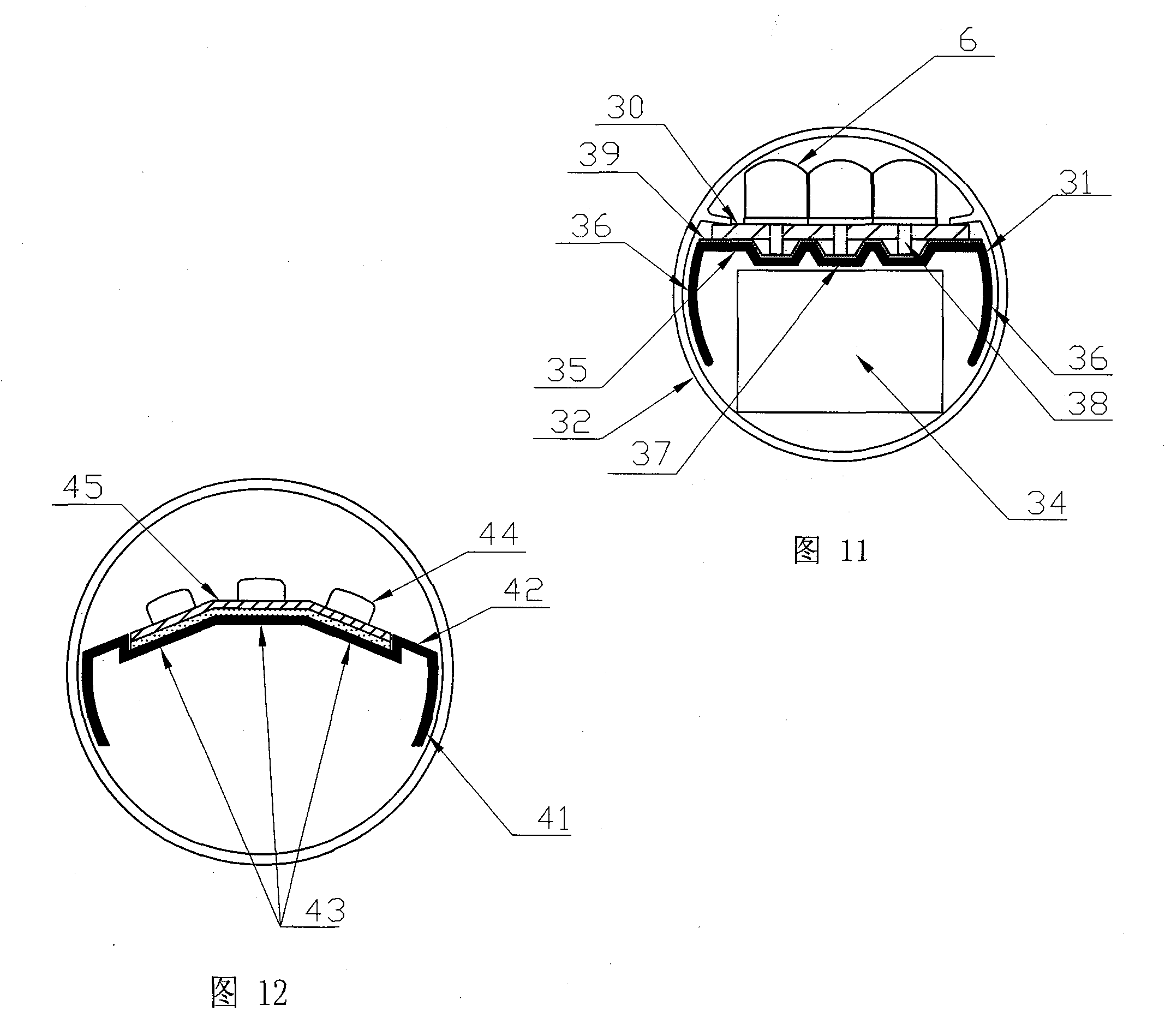 Heat-dissipation structure of light-emitting diode (LED) daylight lamp