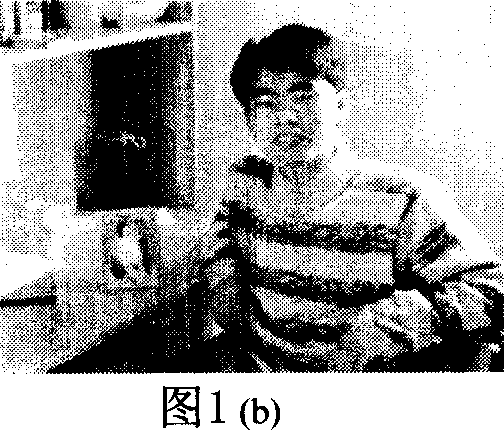 Method for detecting colour image human face under complex background
