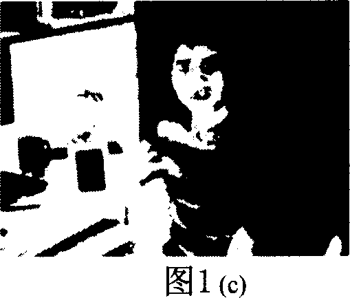 Method for detecting colour image human face under complex background