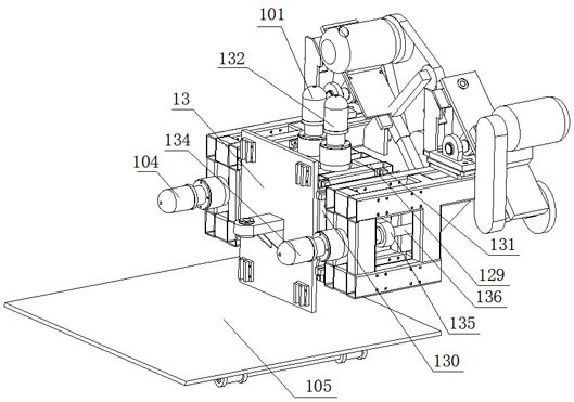 Contact network annular steel pipe column weld joint grinding equipment