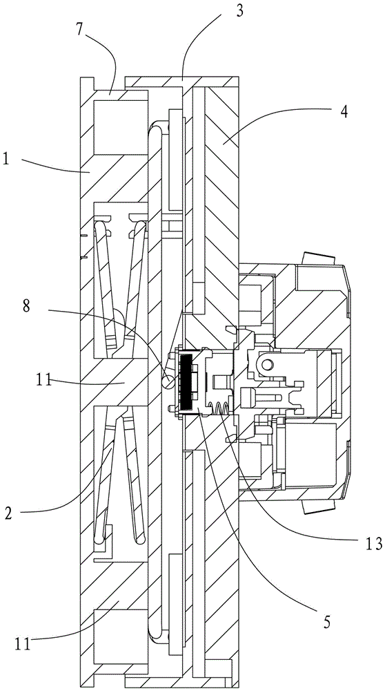 Flat plate switch capable of fully reset