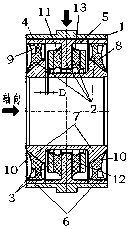 A method for adjusting axial compound nonlinear variable stiffness of rubber-metal ball hinge