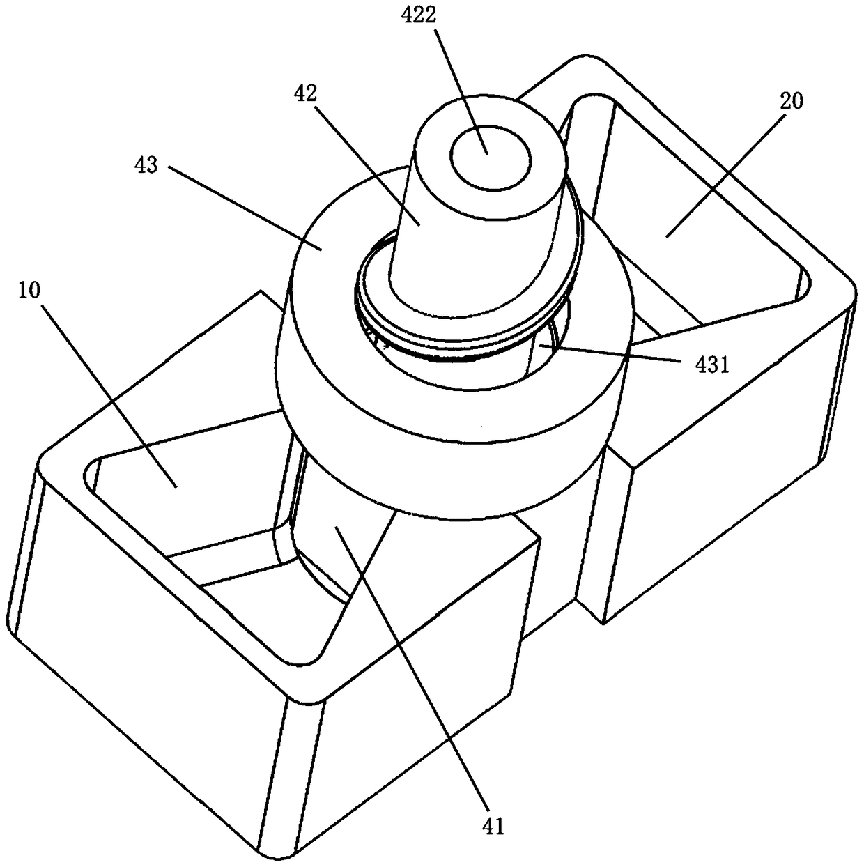 A reagent cartridge provided with a magnetic bead transfer structure