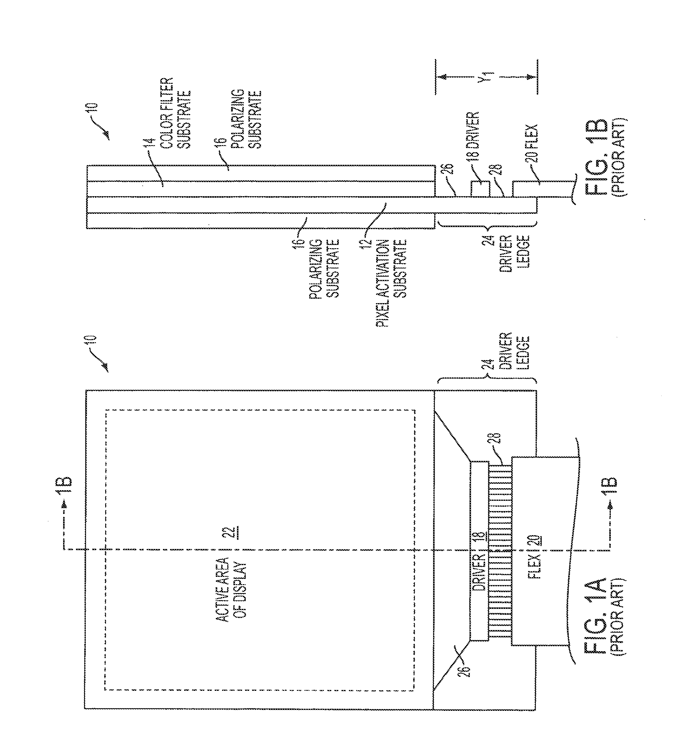 Compact display flex and driver sub-assemblies