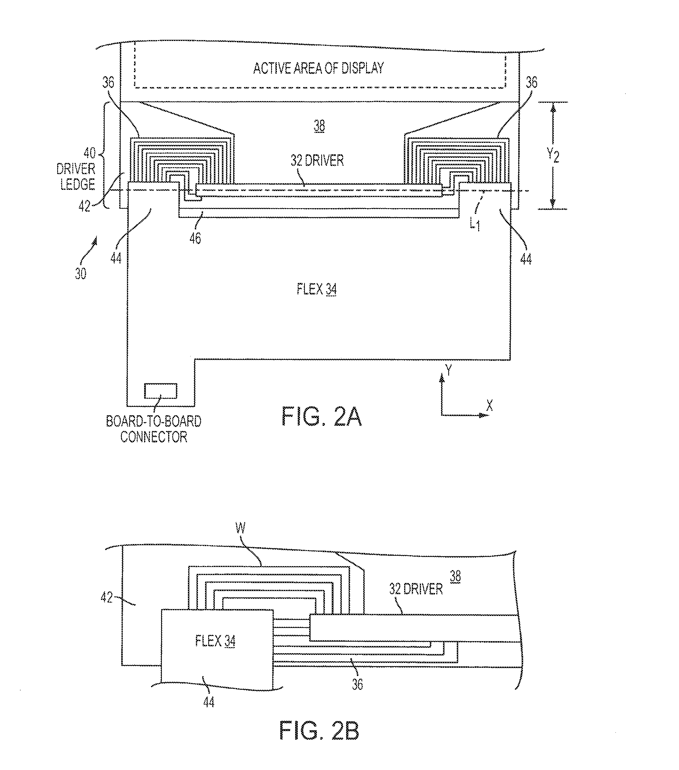 Compact display flex and driver sub-assemblies