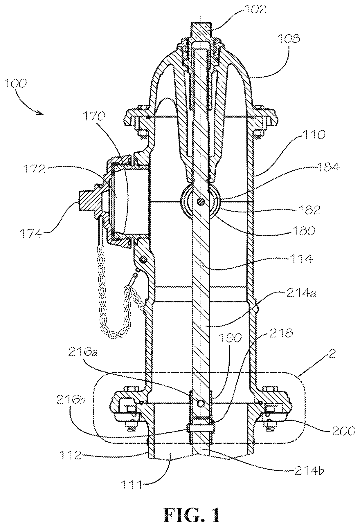 Break-away traffic flange for a hydrant