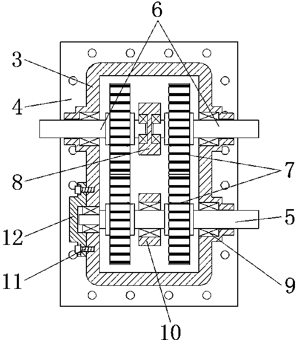 Vehicle gearbox with detachable gears