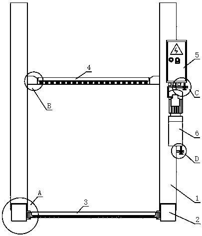 Lifting mechanism for double-deck parking space of parking lot and using method thereof