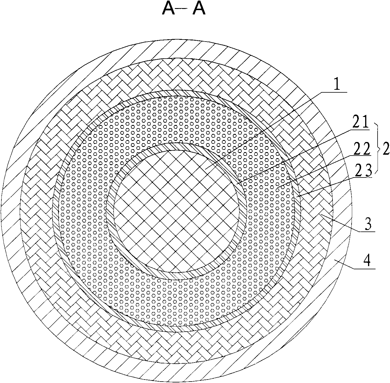Low-loss broadcasting coaxial cable and manufacturing method thereof