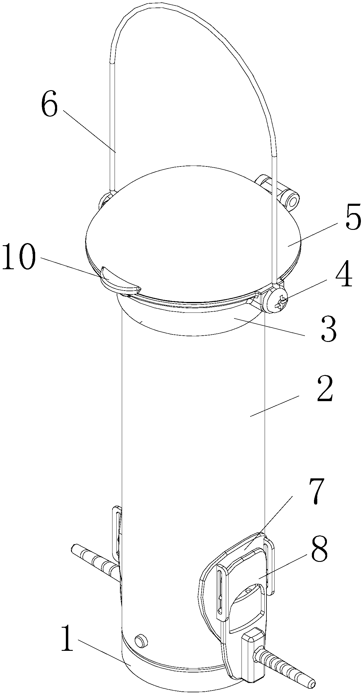 Bird feeder with feed inlet capable of being closed automatically with change of gravity