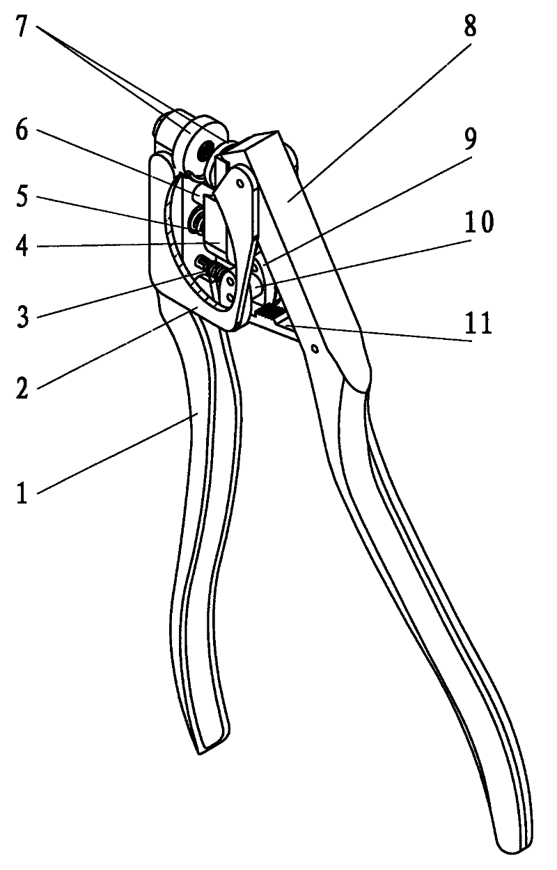 Hand-hold pincers with parallel jaws