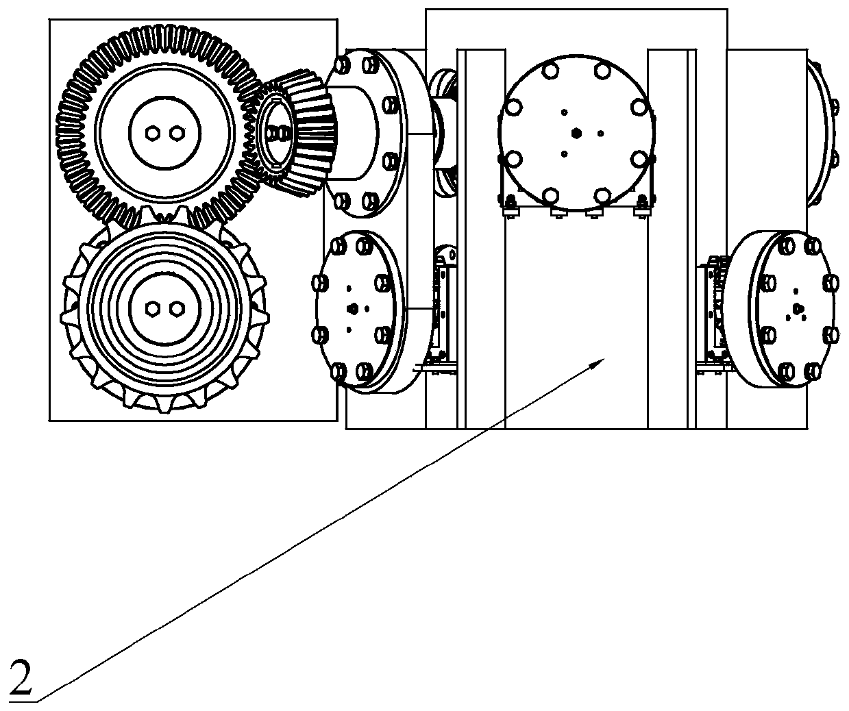 Chain driving system on stand column