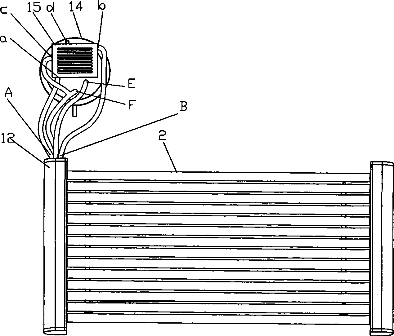 Solar water heater with functions of fluid supply and heat dissipation
