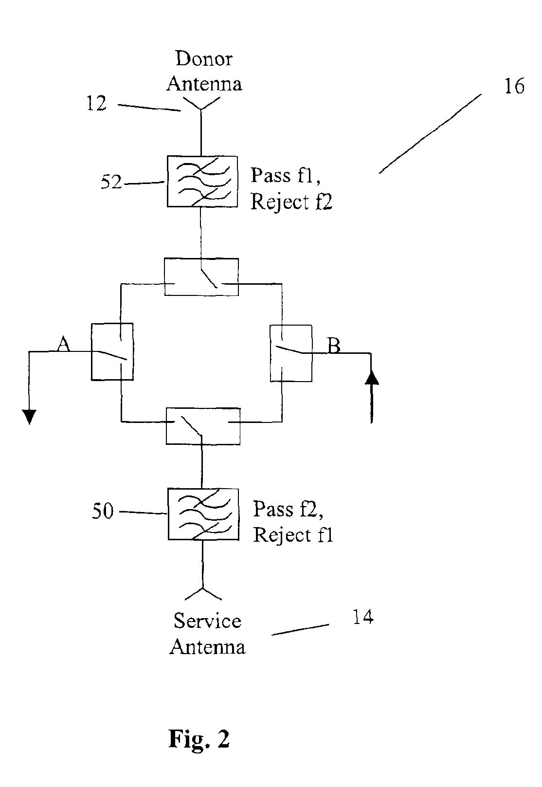 Wireless enhancer using a switch matrix